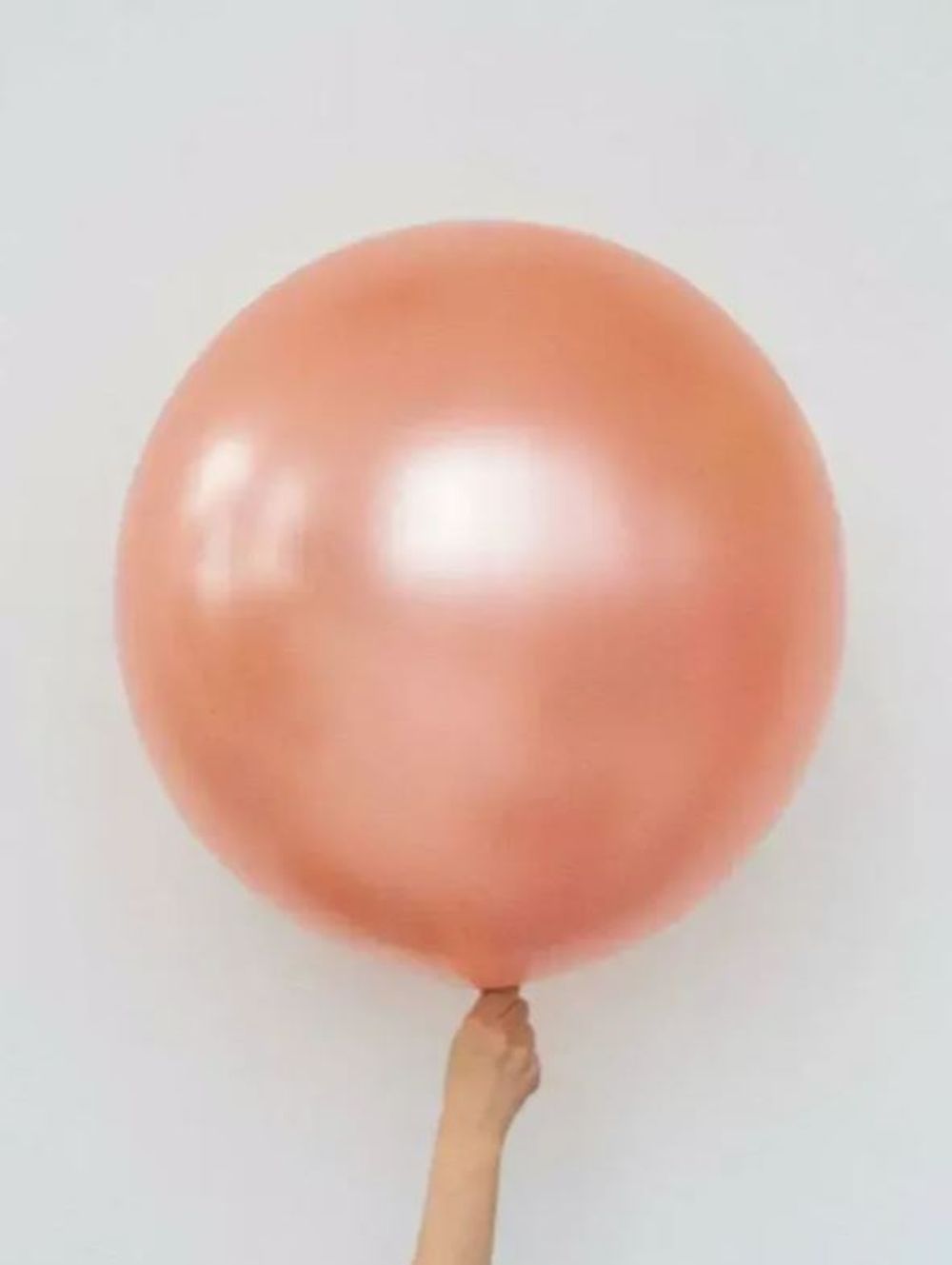 S шар гигант 24"/60 см металл розовое золото (БГ-90)  Изображение2