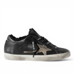 Кеды Golden Goose Superstar shearling-lined distressed leather sneakers
