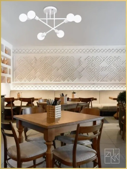 Люстра потолочная подвесная 6 рожков на кухню, в спальню, в гостиную, для зала или в комнату светильник для всех видов потолков