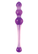 Большой фиолетовый стеклянный анальный стимулятор CRYSTAL KEGEL