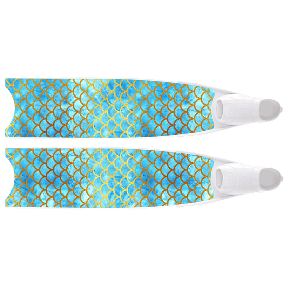 Лопасти Leaderfins MERMAID BLUE SEMI-TRANSPARENT (стеклотекстолит) белые, без наклейки, 20°