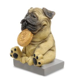 RV-904 Статуэтка Собака Мопс «Желаю богатства» (W.Stratford)