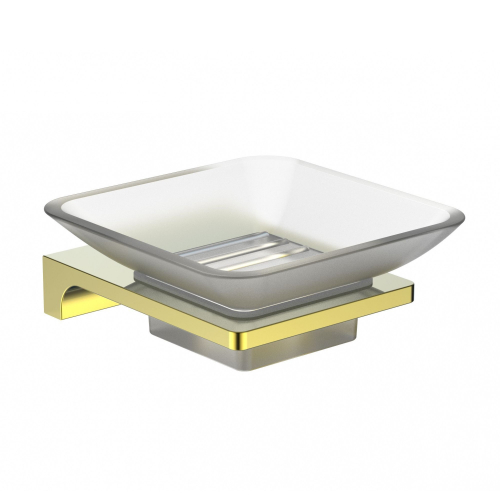 Мыльница с держателем WONZON & WOGHAND ECLIPSE, Глянцевое золото (WW-9122-LG)