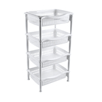 Этажерка прямоугольная 4х секционная белый