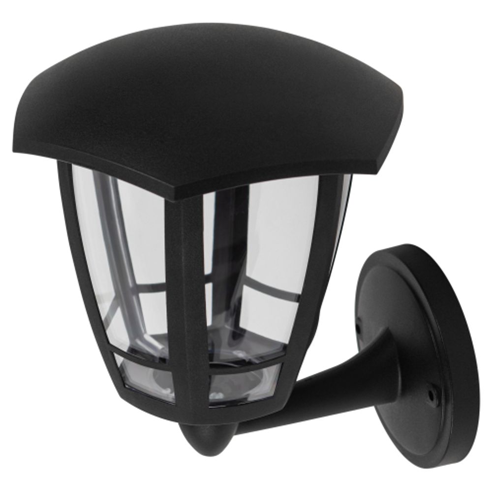 Садово-парковый светильник ЭРА «Дели 1» ДБУ 07-8-005 черный 6-гранный настенный IP44 светодиодный 8Вт 3000K