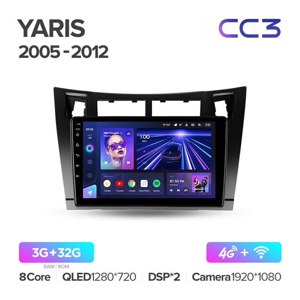 Teyes CC3 9" для Toyota Yaris 2005-2012