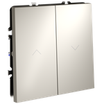 Выключатель встраиваемый VOLTUM S70 для жалюзи 10А, (кашемир)