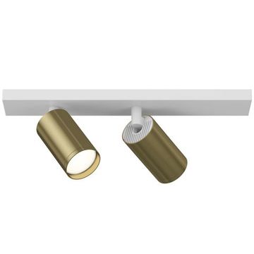 Спот C051CL-2WBS белый/латунь Focus S Maytoni