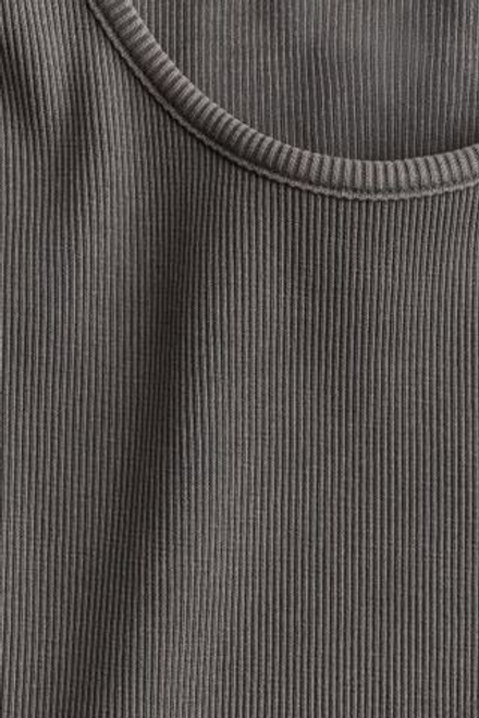 H&M Топ без рукавов в рубчик, серый