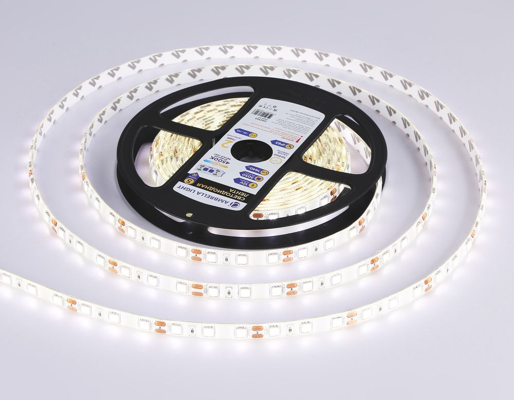 Ambrella Светодиодная лента Ambrella Light GS2102 5050 60Led /14.4W m/ 12V IP65 4500K 5m LED Strip 12V GS2102