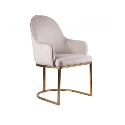 Стул обеденный Пандора,бежевый , матовое золото