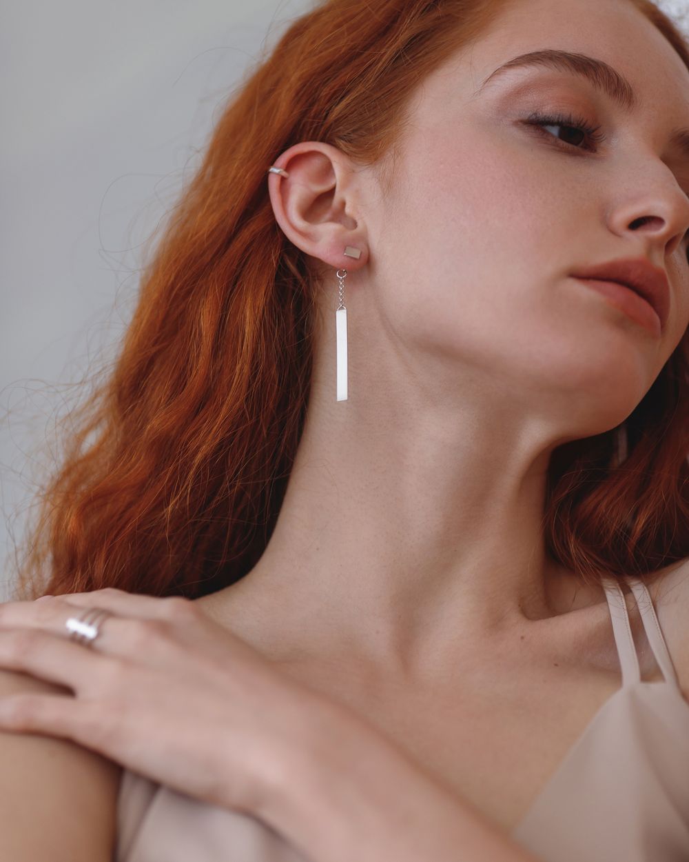 Серьги Square Stripe