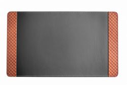 Офисный набор для руководителя Комфорт из кожи FG Tan treccia/шоколад 7 предметов