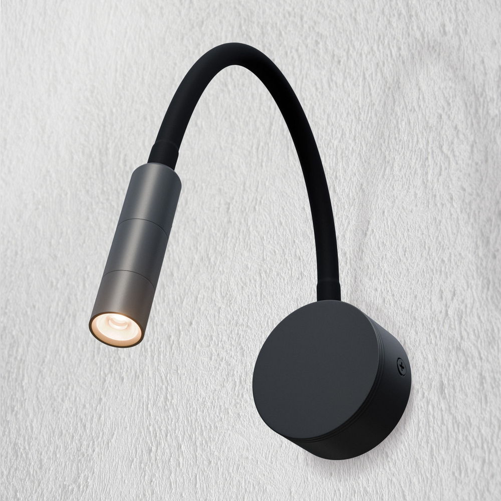 200137 Бра OMEGA LED 3W 145LM G ЧЕРНЫЙ 3000K