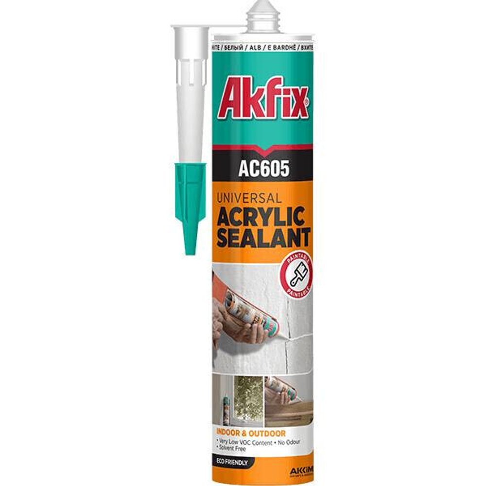 Герметик акриловый Akfix AC605 AA002 белый 310 мл