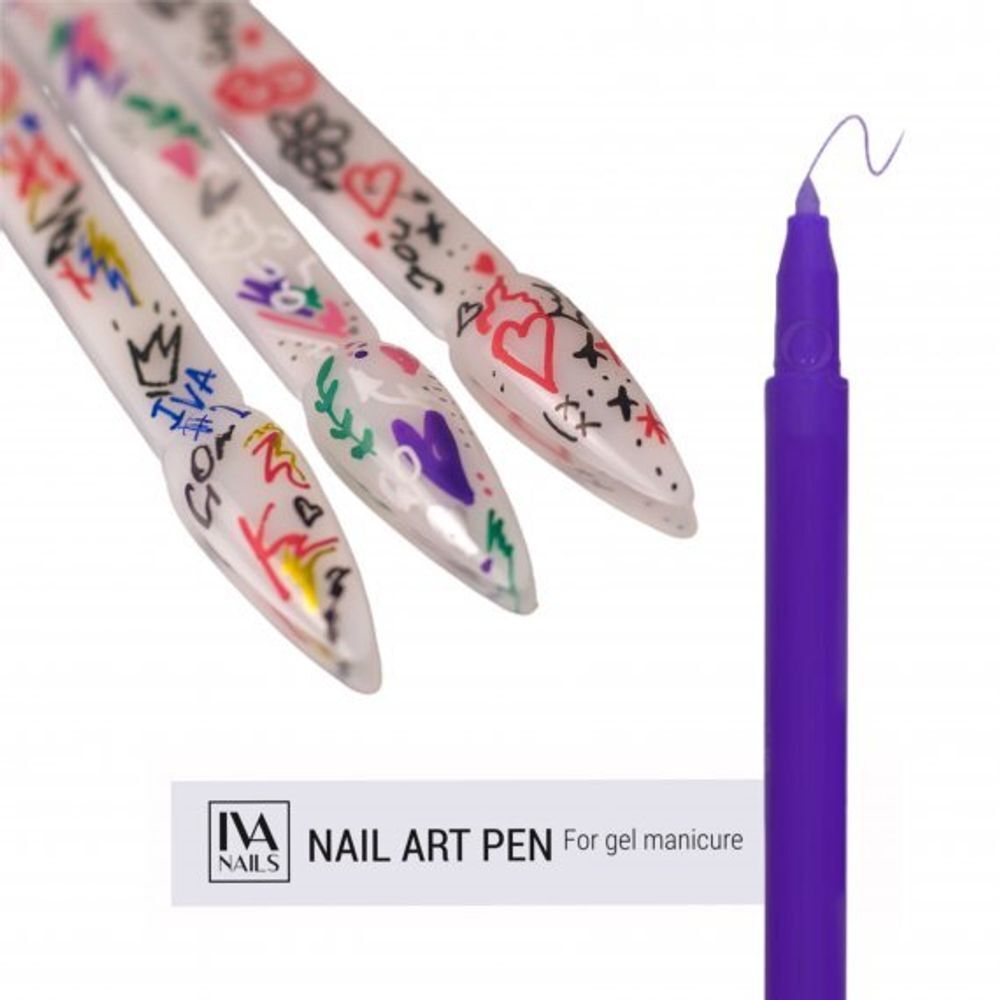 Акриловый фломастер IVA NAILS (Purple) 07