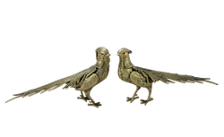 Bello De Bronze Статуэтка Фазаны пара, золото