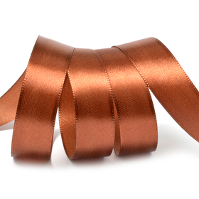 Лента атласная 20 мм. коричневая. Длина 27.4м