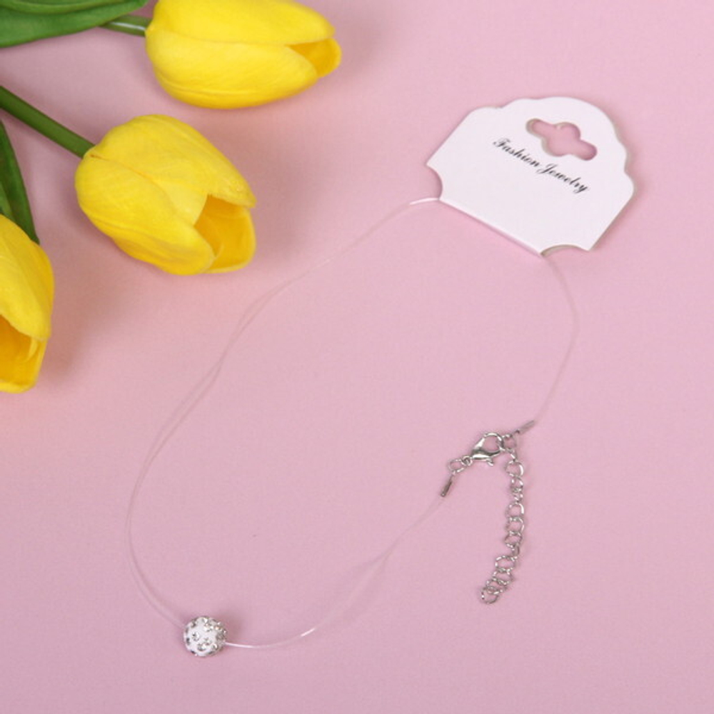 Подвеска на шею на леске «Emerald - Шамбала», цвет белый, d-0.9мм