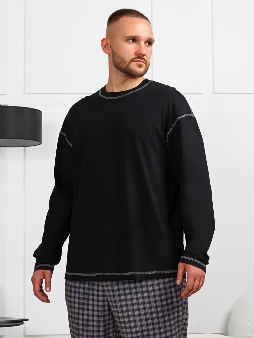 Джемпер мужской Генри-3 Виотекс ЧЁРНЫЙ