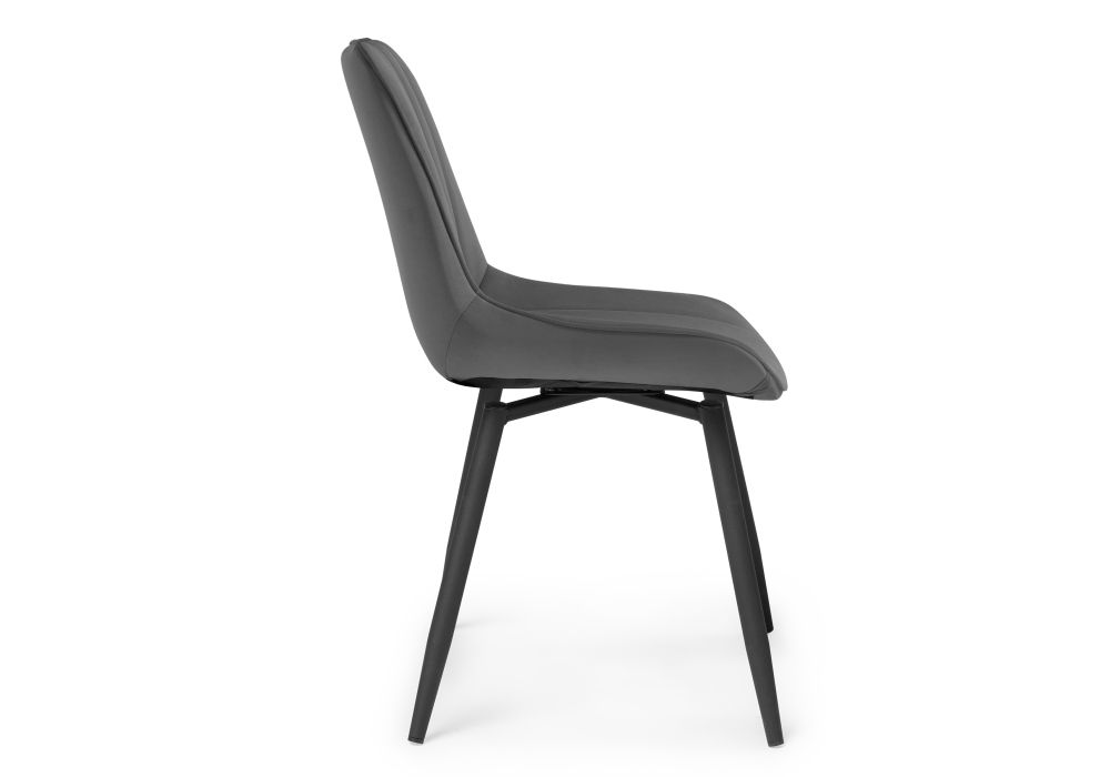 Стул на металлокаркасе Седа К крутящийся темно-серый / черный