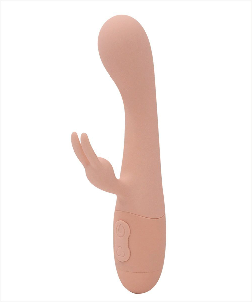 Le Frivole Naya – вибратор с клиторальным отростком, персиковый, 18,3 см