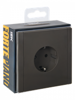 FORTE&PIANO Розетка 1-местная с заземлением с защитными шторками винтовое крепление 16А USB A+C 18Вт FP347 серый IEK