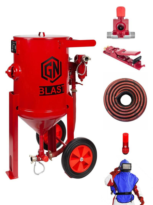 Дробеструйная установка GN 200 RC MV KIT с КПДУ, рукавом, соплом Venturi, СИЗ