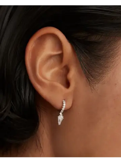 Одиночная серьга Manila Серебро 925 пробы покрытое родием