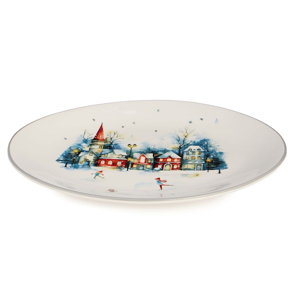 БЛЮДО ОВАЛЬНОЕ AGNESS "С НОВЫМ ГОДОМ!" 31,5*25,5*3 СМ