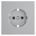 Накладка для розетки с заземлением и защитными шторками, S70 (серый)