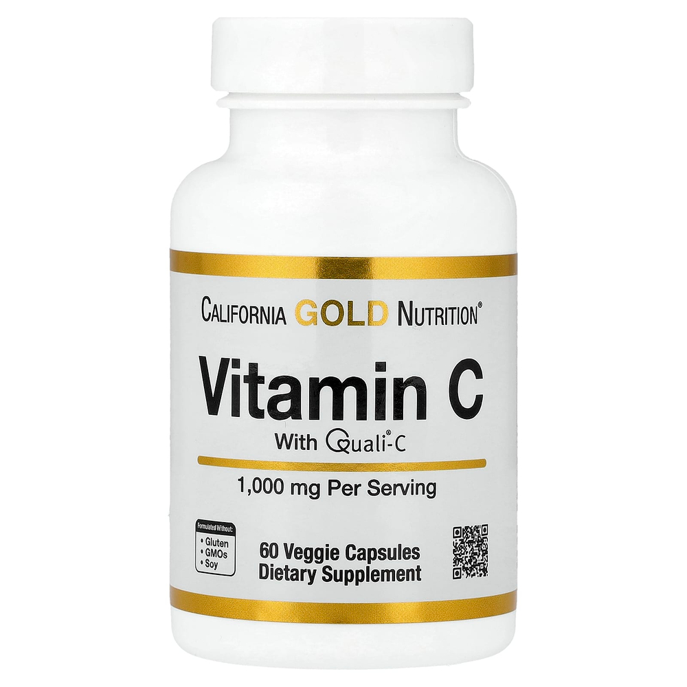 California Gold Nutrition, Quali®-C, витамин C, 1000 мг, 60 растительных капсул