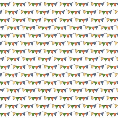 Разноцветные треугольные флажки (мелкий)