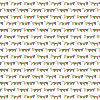 Разноцветные треугольные флажки (мелкий)