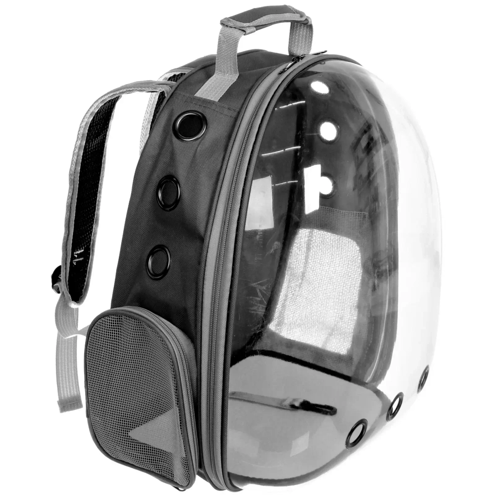 Рюкзак - переноска для животных «ЛЮБИМЫЙ БРО», цвет черный, 27*33*43см/до 7кг (Пакет и Лейбл)