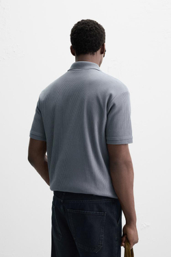 ZARA ПОЛО, ВЫЦВЕТШИЙ СИНИЙ