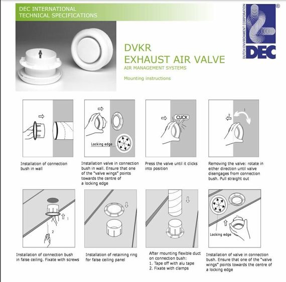 DEC DVKR 150 Диффузор белый пластиковый универсальный (Нидерланды)