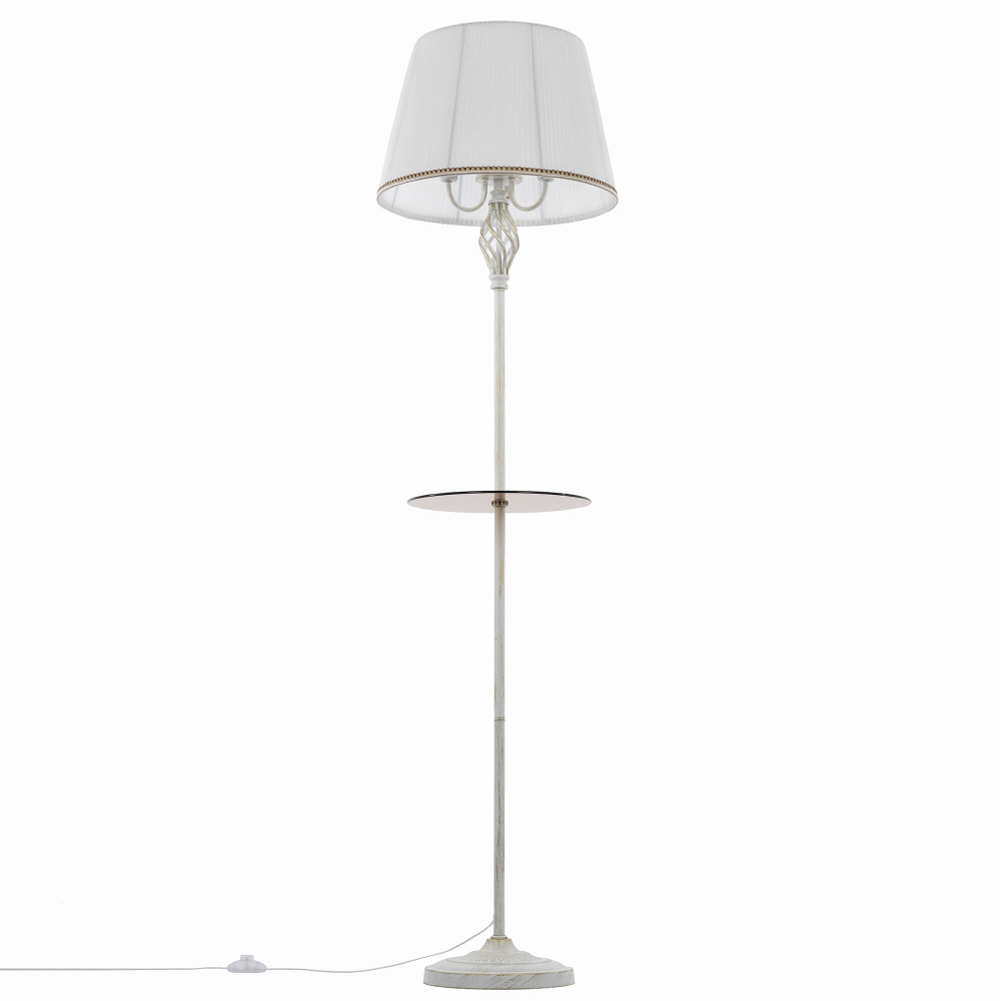 Citilux Вена CL402920T Торшер патина со столиком и белым абажуром