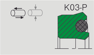 Уплотнение поршня K03-P