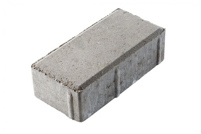 Плитка тротуарная бетон 100ммх200ммх60мм "брусчатка" серая