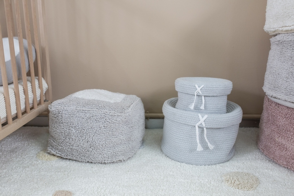 Пуф Lorena Canals Marshmallow Square Pearl Grey (18 x 30 x 39 см)