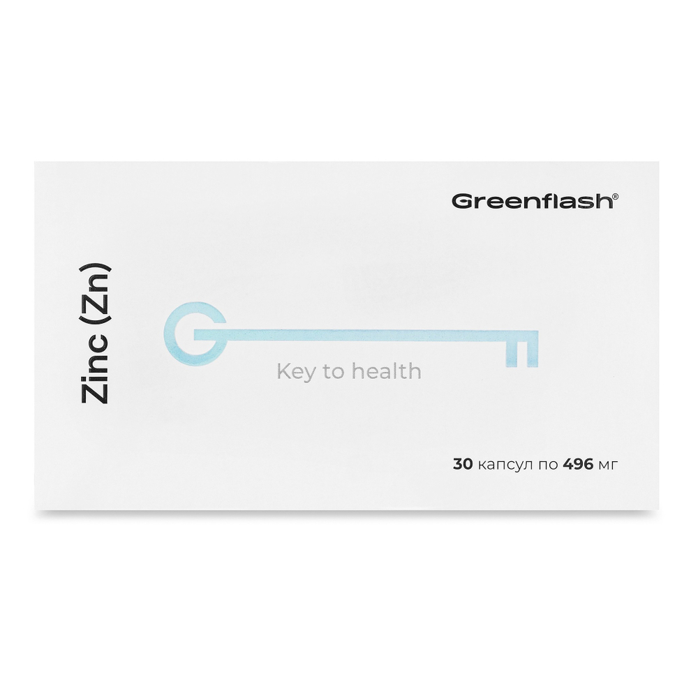 Greenflash Zinc (Zn) Цинк в хелатной форме, 30капсул