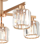 Потолочный светильник 5х60Вт E27, металл/стекло, медь