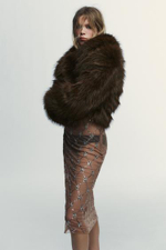 Короткое искусственное меховое пальто - ZARA