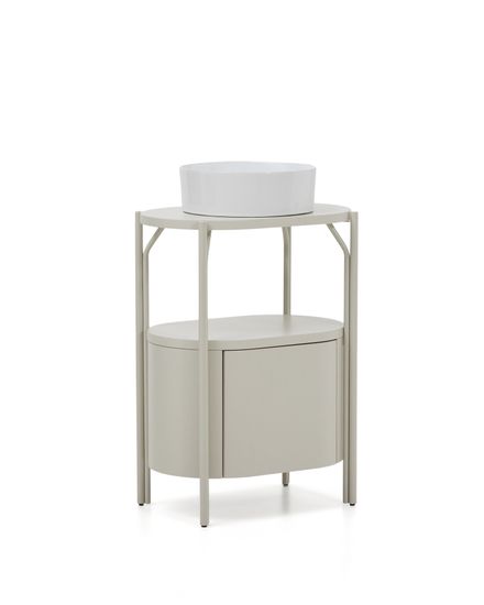 Тумба для ванной Arely из стали и белого лака 60 x 40 см