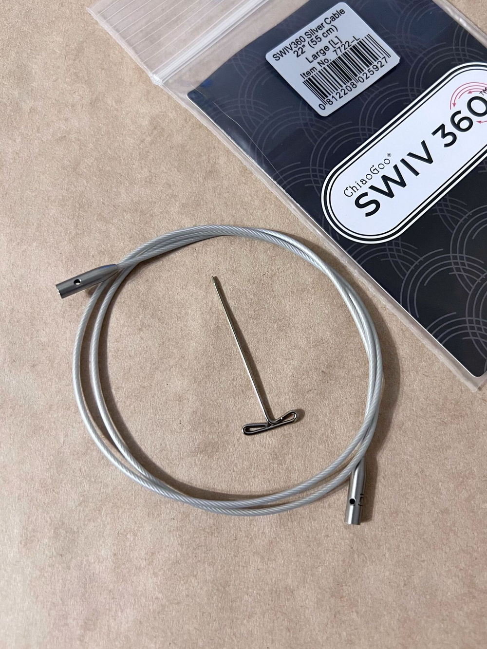ChiaoGoo, Леска SWIV360, 125 см Large для съемных спиц размера L (готовая длина спиц 150см)