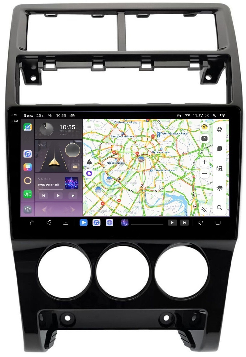 Магнитола для Lada Priora 2013-2018 - Carmedia SF-9066-3 QLed+2K, Android 13, TS20, CarPlay, 4G SIM-слот