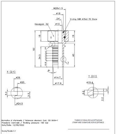 Фитинг DN 20 DKO-L (Г) 26x1.5 18 CAST