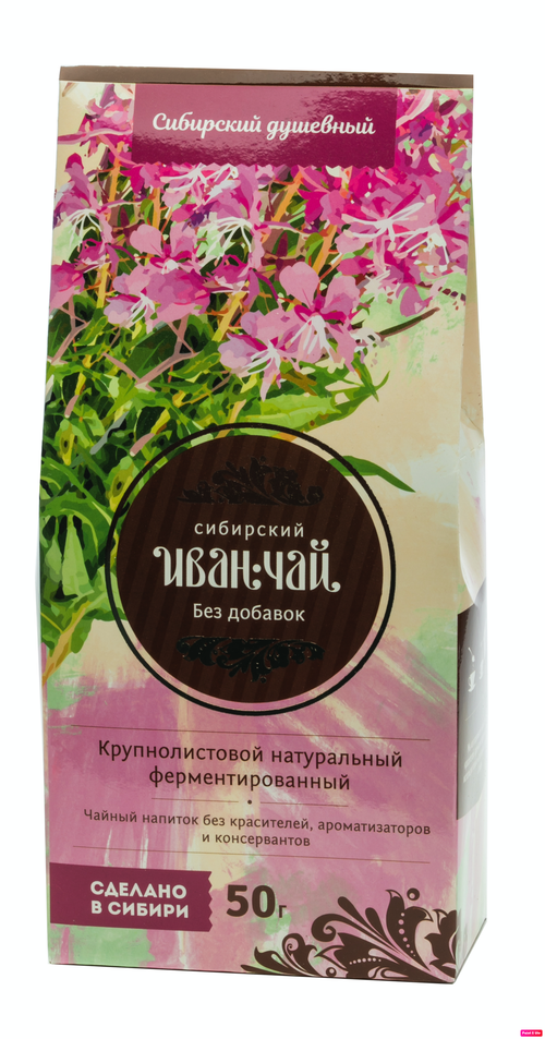 Иван -чай "Без добавок" / картон / 50 гр / Сибирский Иван-Чай / Солнечная Сибирь