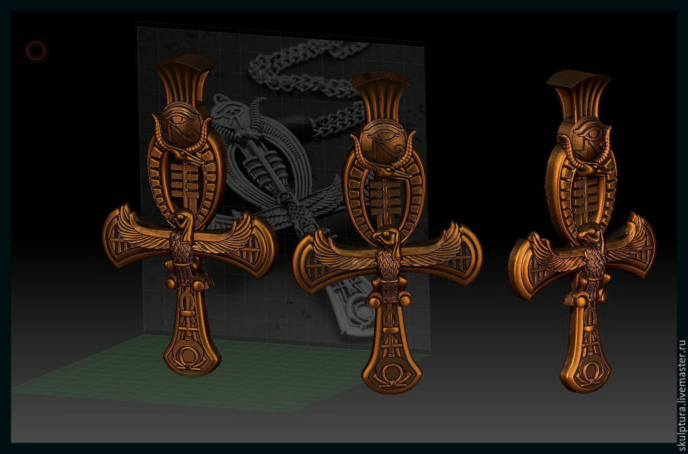 Кулон "АНКХ - коптский крест" , латунь